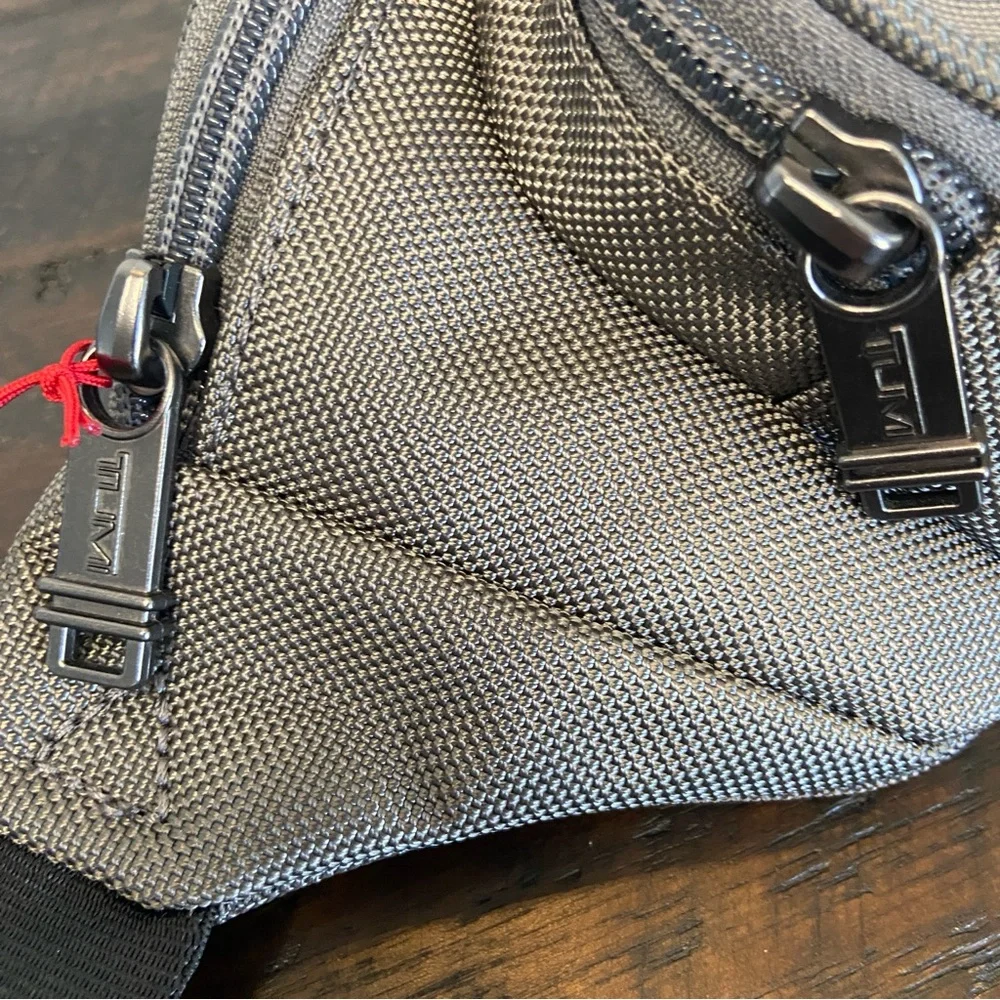 TUMI GEN 4.3 Nylon Fanny Waist Pack in Charcoal Gray Orange NEW with Tags